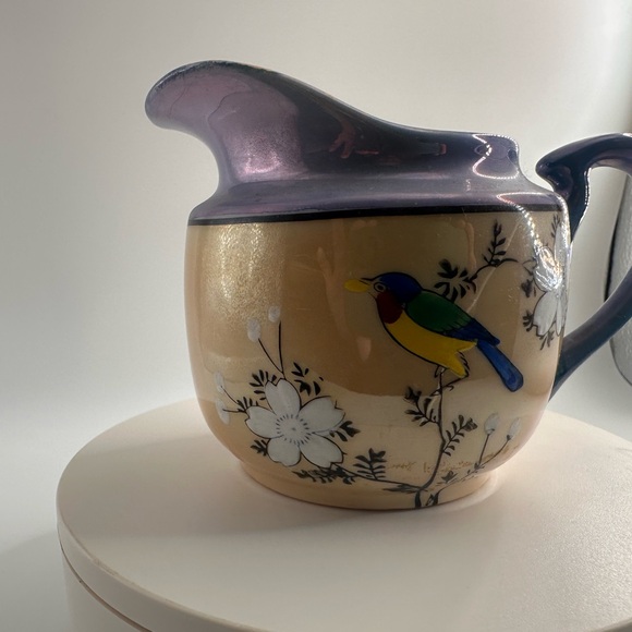 Vintage Floral Ceramic Pitcher - Picture 3 of 5